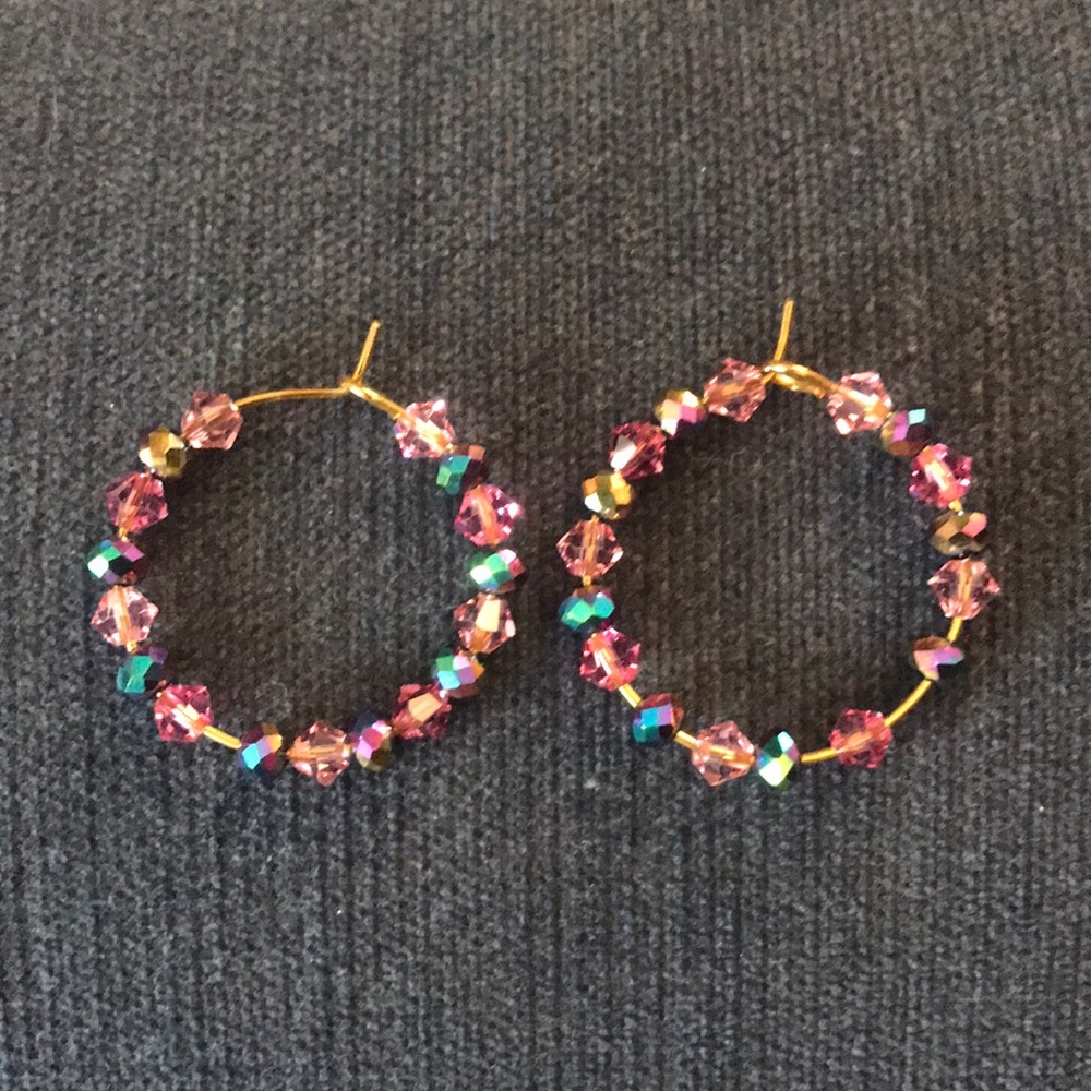 Handmade small hoop earrings